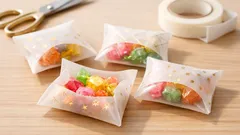 ダイソーのトレーシング折り紙で作る高見えギフトボックス、両面テープだけの簡単ラッピング